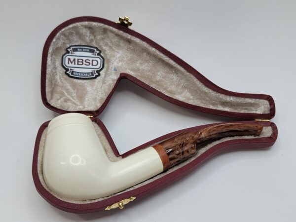 MBSD Meerschaum Bent Billiard Block Meerschaum Tobacco Pipe, High Grade, 9mm Filter [SOLD OUT] - Image 5