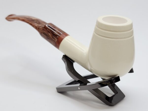 MBSD Meerschaum Bent Billiard Block Meerschaum Tobacco Pipe, High Grade, 9mm Filter [SOLD OUT] - Image 12