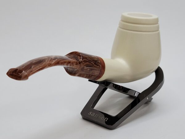 MBSD Meerschaum Bent Billiard Block Meerschaum Tobacco Pipe, High Grade, 9mm Filter [SOLD OUT] - Image 14