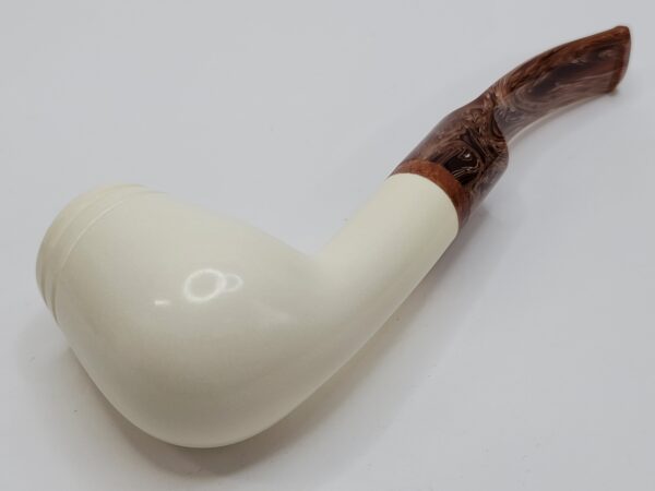 MBSD Meerschaum Bent Billiard Block Meerschaum Tobacco Pipe, High Grade, 9mm Filter [SOLD OUT] - Image 15