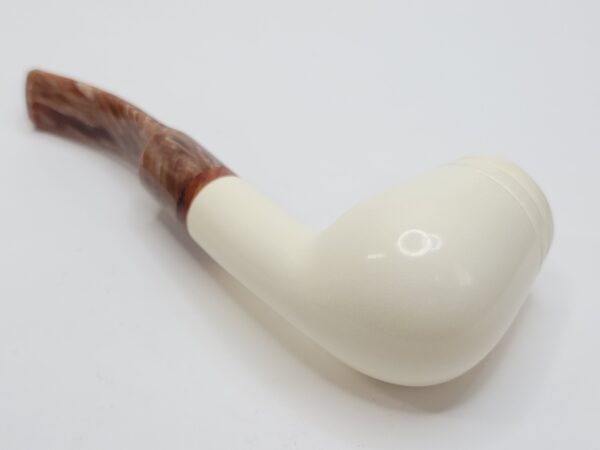 MBSD Meerschaum Bent Billiard Block Meerschaum Tobacco Pipe, High Grade, 9mm Filter [SOLD OUT] - Image 16