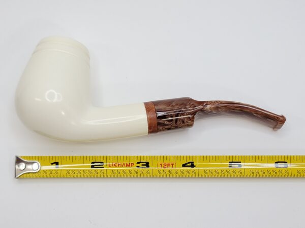 MBSD Meerschaum Bent Billiard Block Meerschaum Tobacco Pipe, High Grade, 9mm Filter [SOLD OUT] - Image 17