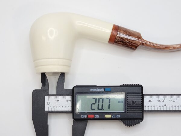 MBSD Meerschaum Bent Billiard Block Meerschaum Tobacco Pipe, High Grade, 9mm Filter [SOLD OUT] - Image 18