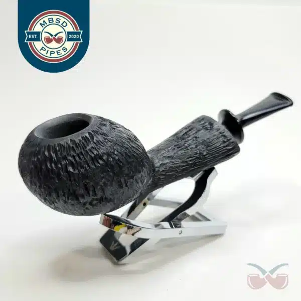 Bennie Joe Pipes Rusticated Tomato Briar Pipe, Ebonite [SOLD OUT]