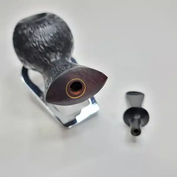 Bennie Joe Pipes Rusticated Tomato Briar Pipe, Ebonite [SOLD OUT] - Image 12