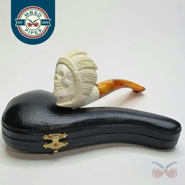 Chief Skull Block Meerschaum Pipe, Unsmoked [SOLD OUT]