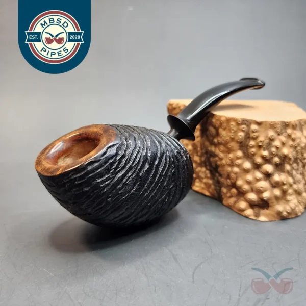 Bennie Joe Rusticated Nautilus Artisan Spanish Briar Tobacco Pipe, Indonesian [SOLD OUT]