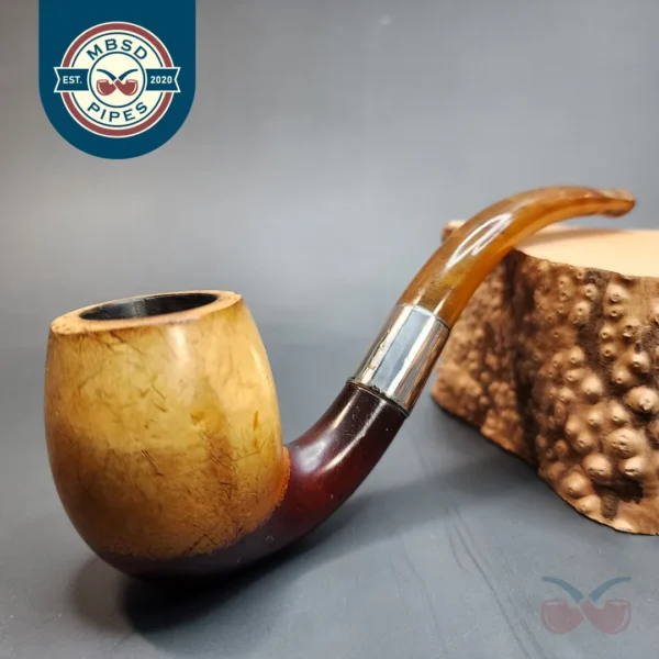 Antique Block Meerschaum Bent Billiard Pipe [SOLD OUT]