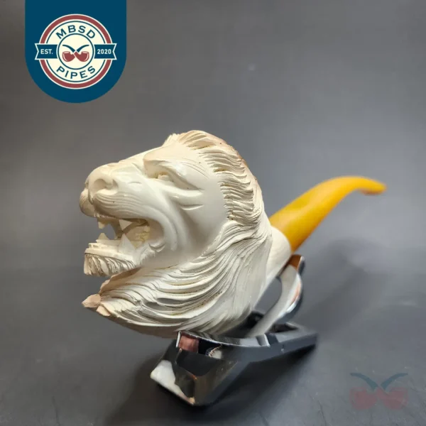 Vintage Lion Block Meerschaum Pipe [SOLD OUT]