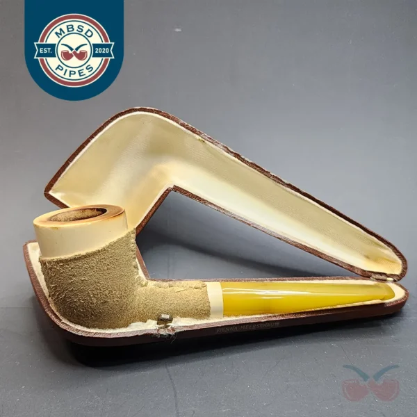 Vintage Sheep Skin Wrapped Block Meerschaum Pipe [SOLD OUT]