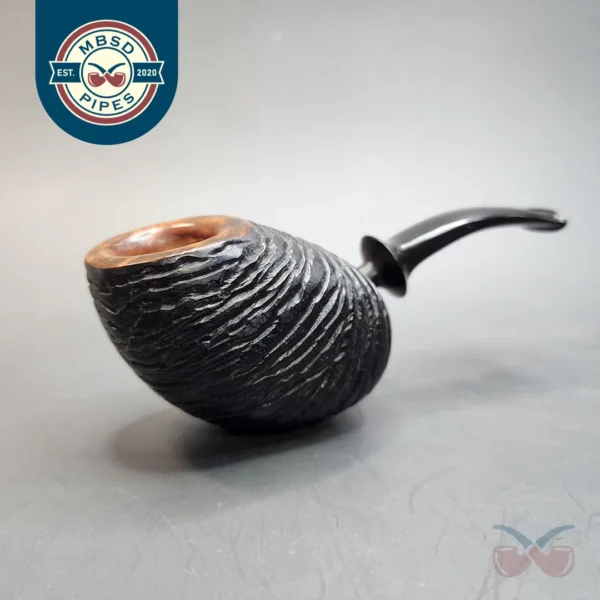 Bennie Joe Rusticated Nautilus Artisan Spanish Briar Tobacco Pipe, Indonesian [SOLD OUT] - Image 3