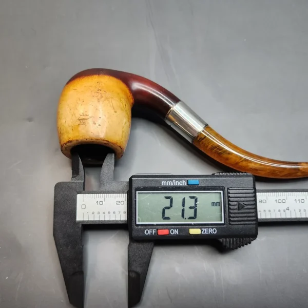 Antique Block Meerschaum Bent Billiard Pipe [SOLD OUT] - Image 14
