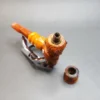 Large Antique Block Meerschaum Cheroot / Cigar Holder, Amber [SOLD OUT] - Image 4