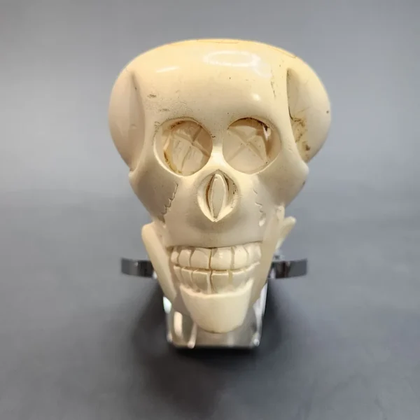 Large Skull Block Meerschaum Pipe, Estate [SOLD OUT] - Image 6