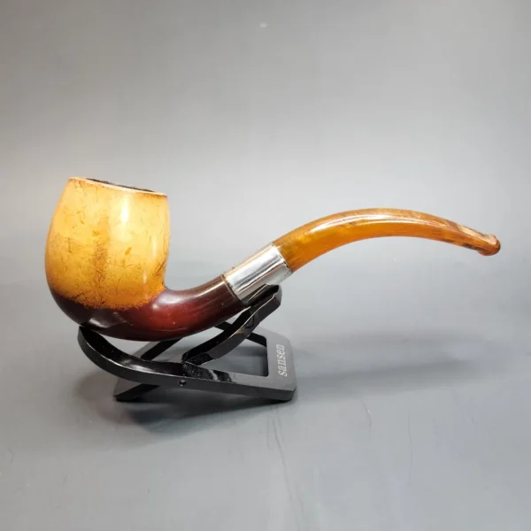 Antique Block Meerschaum Bent Billiard Pipe [SOLD OUT] - Image 7