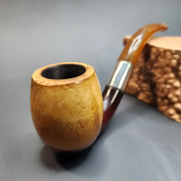 Antique Block Meerschaum Bent Billiard Pipe [SOLD OUT] - Image 9