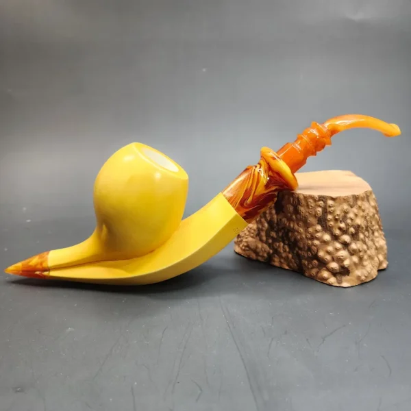 Jumbo MBSD Meerschaum Sadik Yanik Block Meerschaum Pipe (9mm) [SOLD OUT] - Image 11