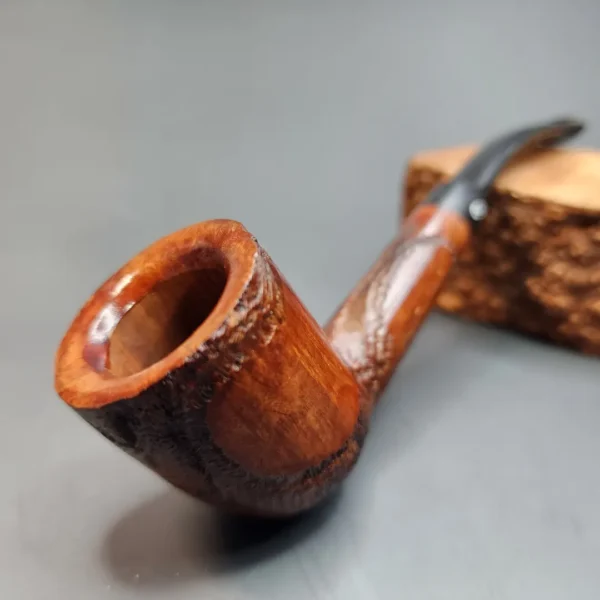 Antique Walnut Partially Rusticated Briar Pipe, Unsmoked [SOLD OUT] - Image 8