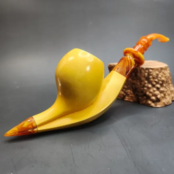 Jumbo MBSD Meerschaum Sadik Yanik Block Meerschaum Pipe (9mm) [SOLD OUT] - Image 12