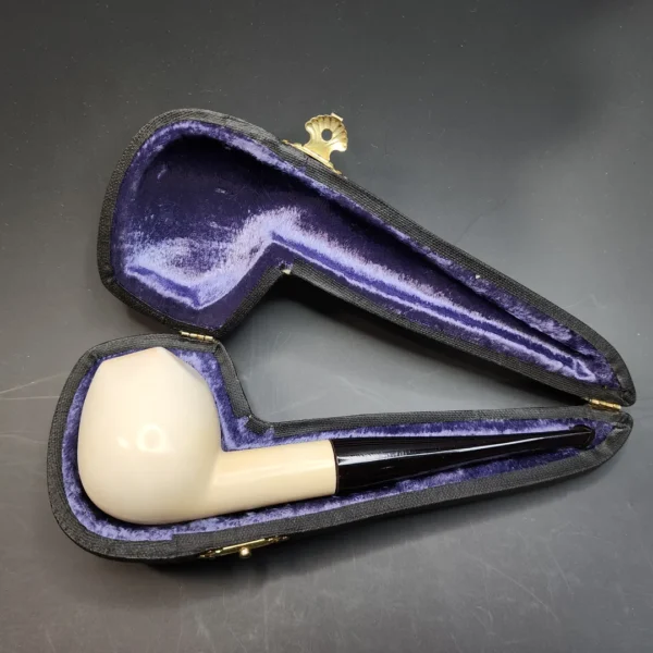 Half Panel Block Meerschaum Pipe, Estate, Case [SOLD OUT] - Image 3