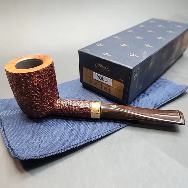 Savinelli Polo 412 KS, Sandblast, 6mm (NOS) [SOLD OUT] - Image 10
