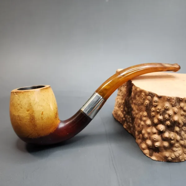 Antique Block Meerschaum Bent Billiard Pipe [SOLD OUT] - Image 11