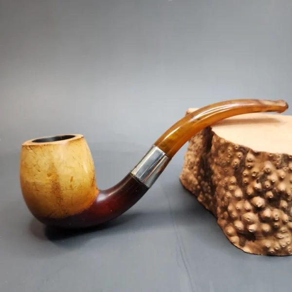 Antique Block Meerschaum Bent Billiard Pipe [SOLD OUT] - Image 12