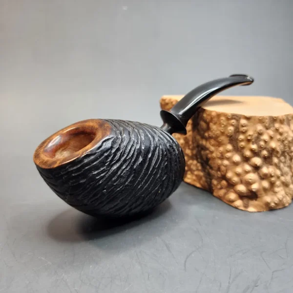 Bennie Joe Rusticated Nautilus Artisan Spanish Briar Tobacco Pipe, Indonesian [SOLD OUT] - Image 14