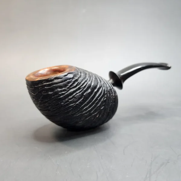 Bennie Joe Rusticated Nautilus Artisan Spanish Briar Tobacco Pipe, Indonesian [SOLD OUT] - Image 4