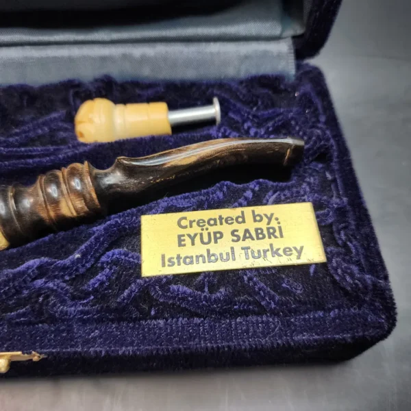1998 Eyup Sabri Block Meerschaum Pipe, Presentation Case w/ Tamper [SOLD OUT] - Image 3