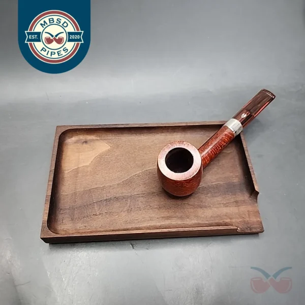 BGwoodworx Walnut Pipe Packing Tray, Dark Brown