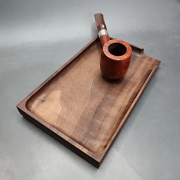 BGwoodworx Walnut Pipe Packing Tray, Dark Brown - Image 4