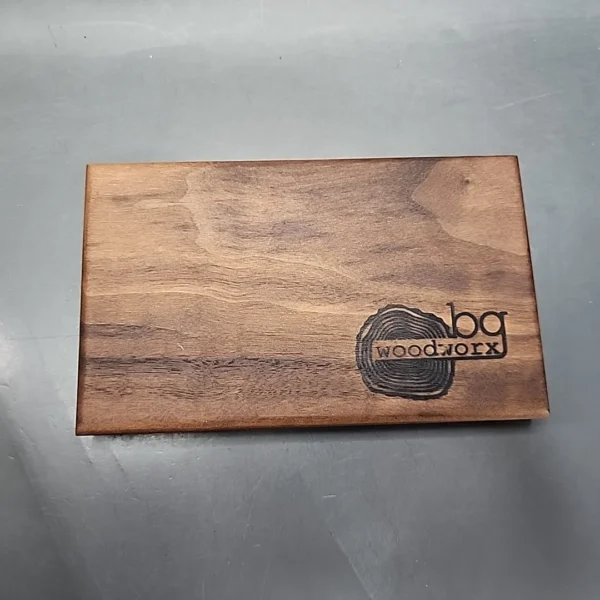 BGwoodworx Walnut Pipe Packing Tray, Dark Brown - Image 5