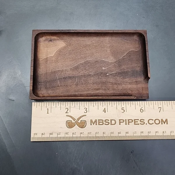 BGwoodworx Walnut Pipe Packing Tray, Dark Brown - Image 6