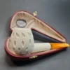 MBSD Meerschaum Deluxe, Large Lattice Block Meerschaum Pipe, 9mm [SOLD OUT] - Image 4