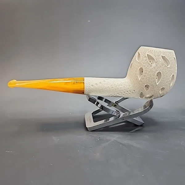 MBSD Meerschaum Deluxe, Large Lattice Block Meerschaum Pipe, 9mm [SOLD OUT] - Image 10