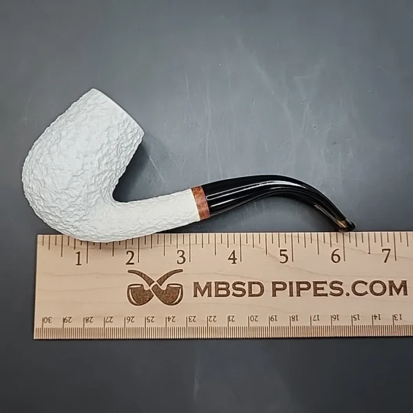 MBSD Meerschaum Deluxe, Rusticated Swan Neck Billiard, Block Meerschaum Pipe [SOLD OUT] - Image 12