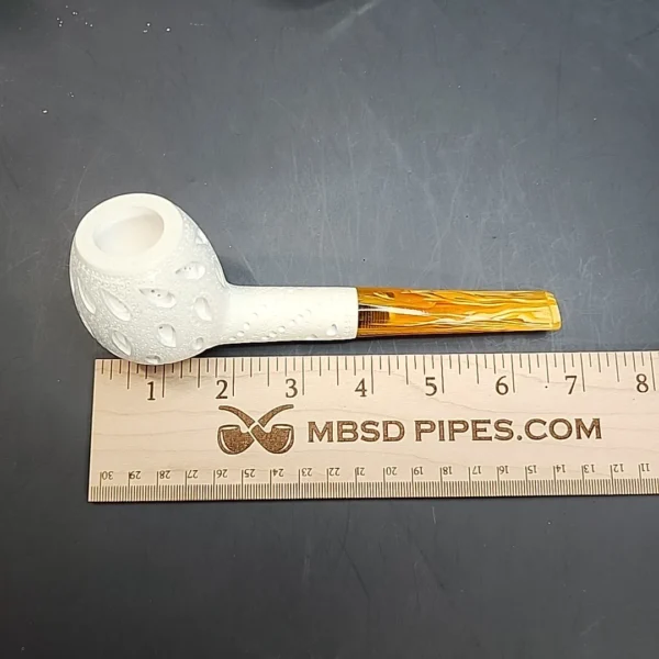 MBSD Meerschaum Deluxe, Large Lattice Block Meerschaum Pipe, 9mm [SOLD OUT] - Image 12