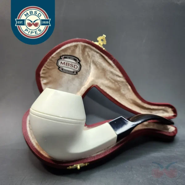 MBSD Meerschaum Deluxe Bent Bulldog, Block Meerschaum, 9mm [SOLD OUT]
