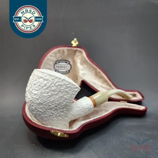 MBSD Meerschaum Deluxe, Sandblasted Pickaxe Block Meerschaum, 9mm [SOLD OUT]