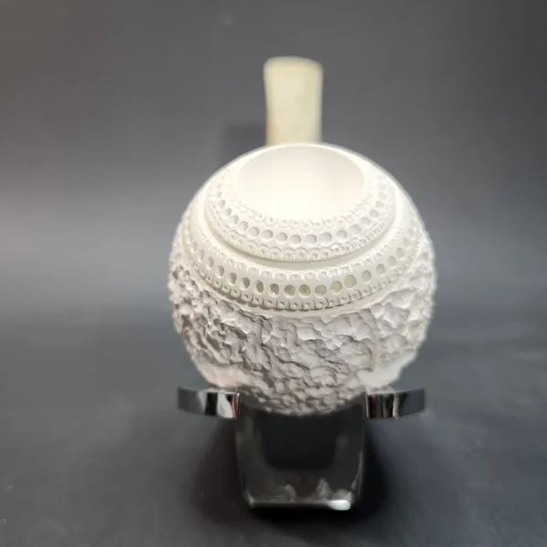 MBSD Meerschaum Deluxe Rusticated Ball, Block Meerschaum, Sterling Band, 9mm [SOLD OUT] - Image 9