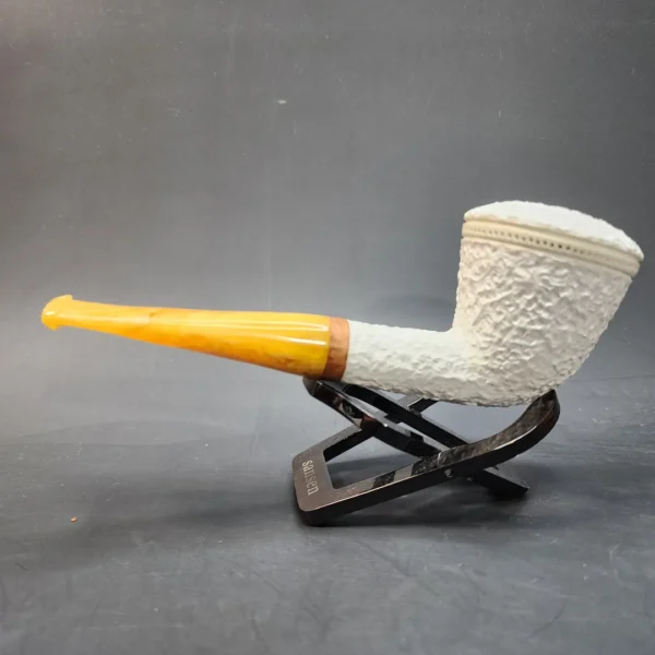 MBSD Meerschaum Deluxe, Rusticated Dublin, Block Meerschaum, 9mm [SOLD OUT] - Image 7