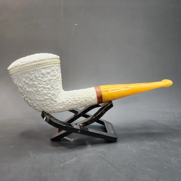 MBSD Meerschaum Deluxe, Rusticated Dublin, Block Meerschaum, 9mm [SOLD OUT] - Image 8