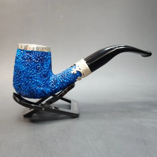 MBSD Meerschaum Rusticated Blue Billiard, Block Meerschaum Christian Pipe [SOLD OUT] - Image 7