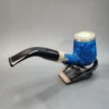 MBSD Meerschaum Rusticated Blue Billiard, Block Meerschaum Christian Pipe [SOLD OUT] - Image 9