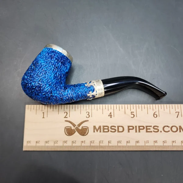 MBSD Meerschaum Rusticated Blue Billiard, Block Meerschaum Christian Pipe [SOLD OUT] - Image 12
