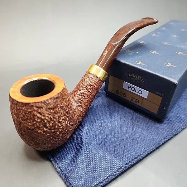 Savinelli Polo 606 KS, Sandblasted Billiard, 6mm, Unsmoked [SOLD OUT] - Image 3