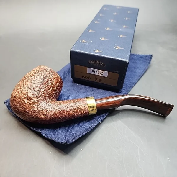 Savinelli Polo 606 KS, Sandblasted Billiard, 6mm, Unsmoked [SOLD OUT] - Image 4