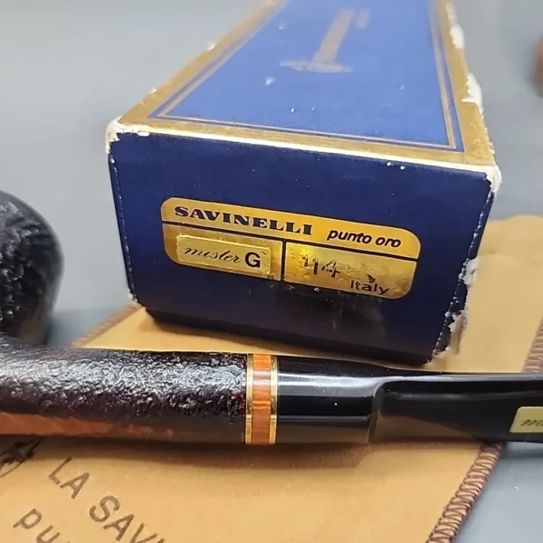 Savinelli Punto Oro Mister G 114 KS, Sandblasted, 6mm, Unsmoked [SOLD OUT] - Image 4