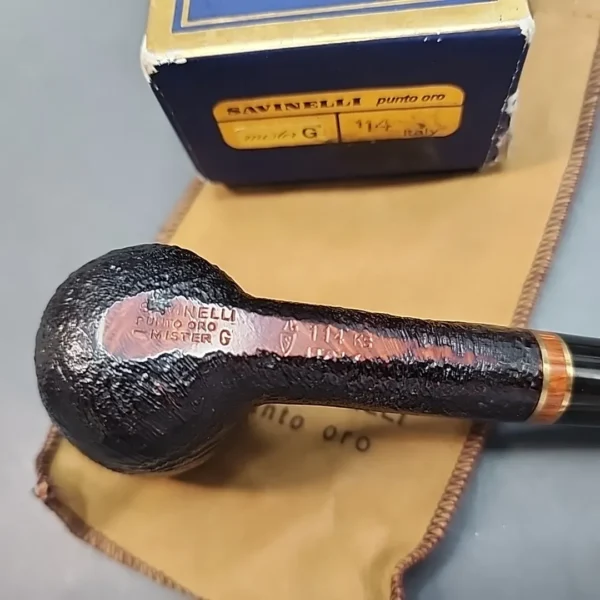 Savinelli Punto Oro Mister G 114 KS, Sandblasted, 6mm, Unsmoked [SOLD OUT] - Image 5